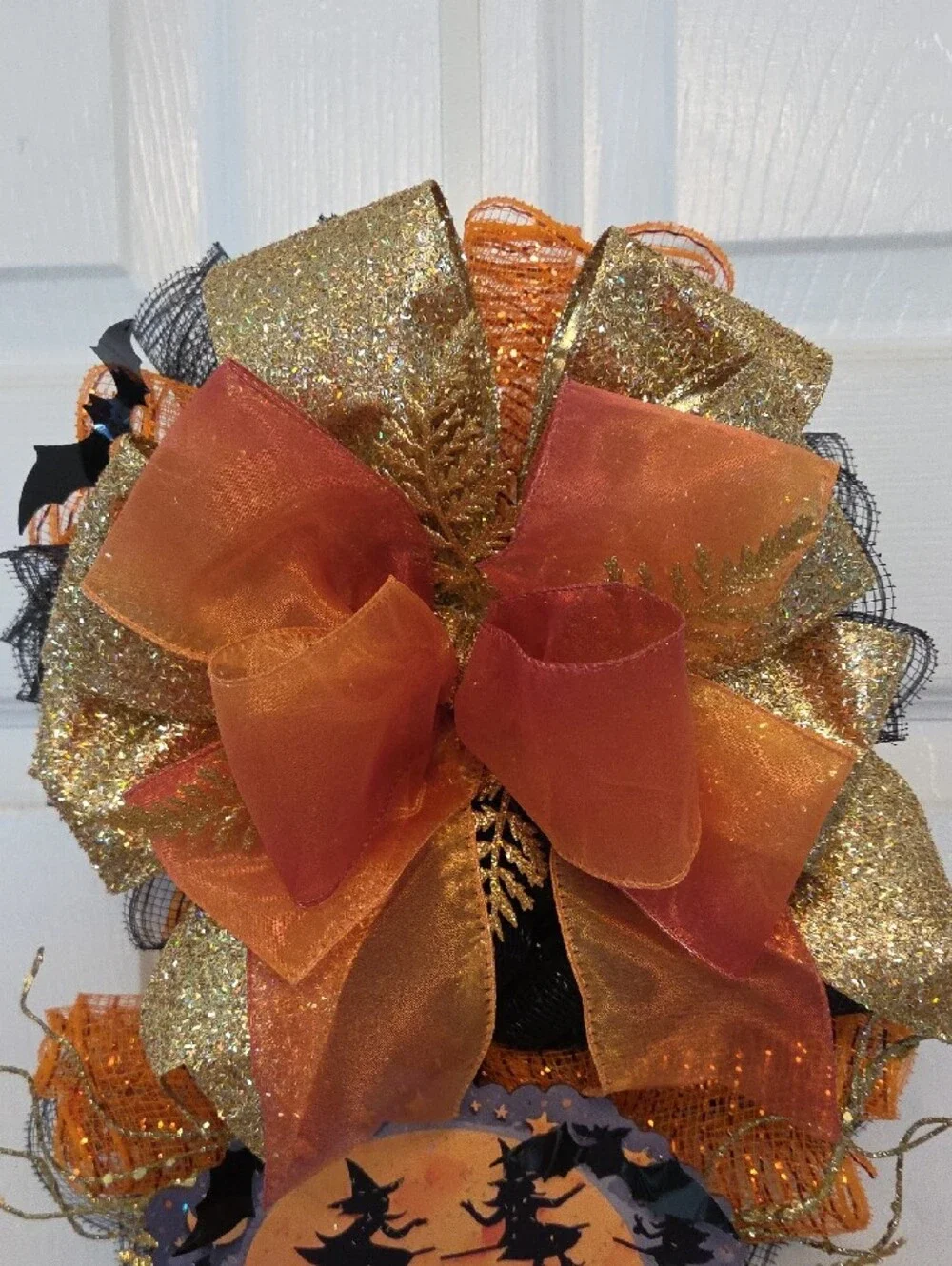 Happy Halloween Door Swag Wreath , Welcome Guests